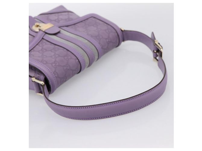 Borsa a mano in pelle GG Canvas Guccissima Gucci viola oro 145999 Auth 196833V D'oro Porpora - vista 7