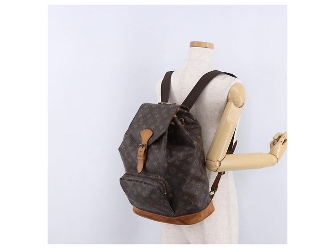 Zaino LOUIS VUITTON Monogram Montsouris GM M51135 LV Auth 192512 Monogramma - vista 27