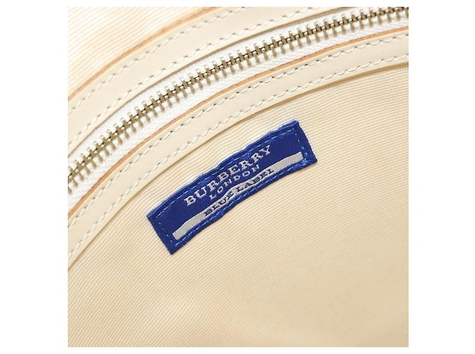 Borsa a tracolla BURBERRY Nova Check Blue Label Nylon Verde Argento Auth 195078A - vista 17