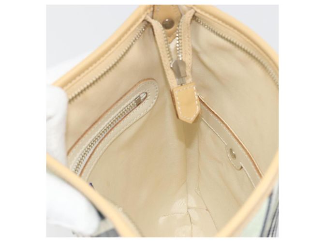 Borsa a tracolla BURBERRY Nova Check Blue Label Nylon Verde Argento Auth 195078A - vista 18