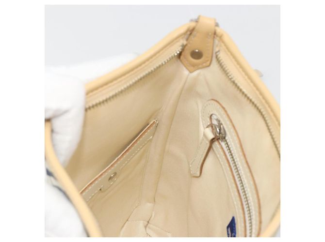 Borsa a tracolla BURBERRY Nova Check Blue Label Nylon Verde Argento Auth 195078A - vista 19