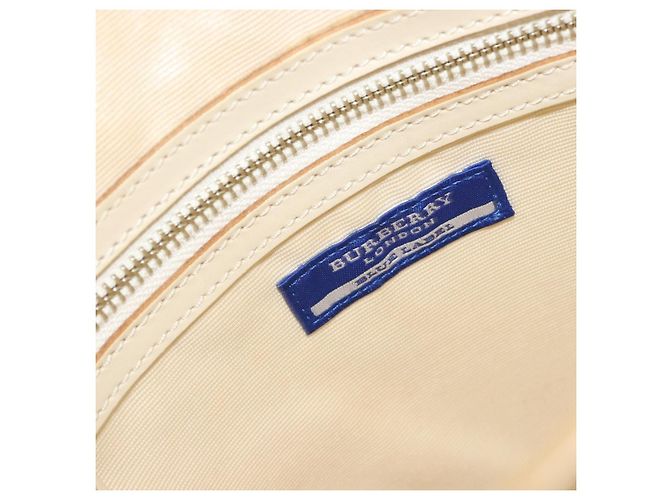 Borsa a tracolla BURBERRY Nova Check Blue Label Nylon Verde Argento Auth 195078A - vista 20