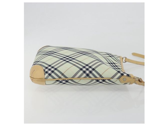 Borsa a tracolla BURBERRY Nova Check Blue Label Nylon Verde Argento Auth 195078A - vista 3
