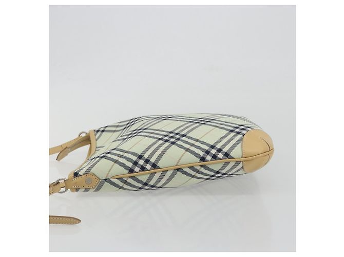 Borsa a tracolla BURBERRY Nova Check Blue Label Nylon Verde Argento Auth 195078A - vista 4