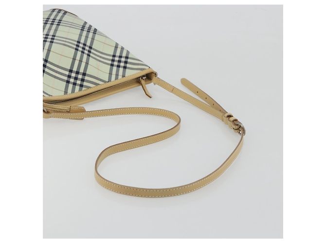 Borsa a tracolla BURBERRY Nova Check Blue Label Nylon Verde Argento Auth 195078A - vista 7