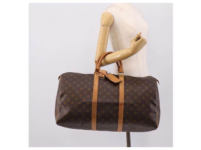LOUIS VUITTON Monogram Keepall 50 Boston Bag M41426 LV Auth BA14092A Monograma - vista 20