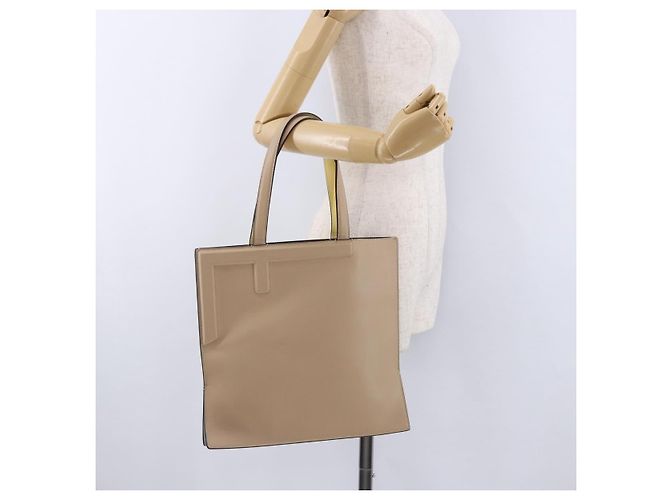 FENDI Tote Bag aus Leder Gelb Auth ka5585V - Ansicht 19