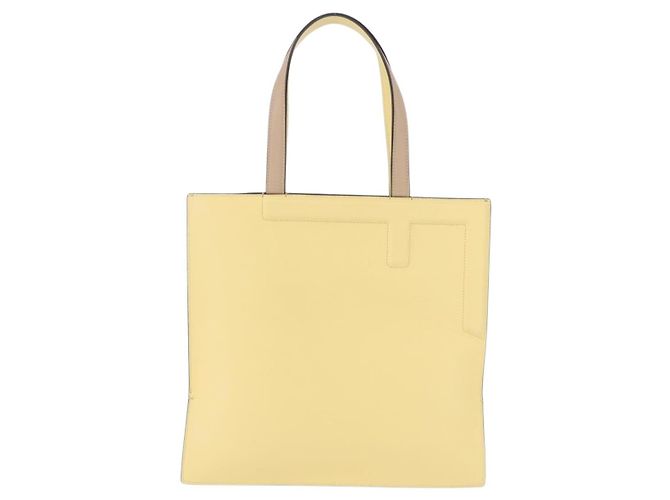 FENDI Tote Bag aus Leder Gelb Auth ka5585V - Ansicht 2