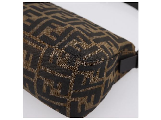 Borsa a tracolla FENDI Zucca Canvas Mamma Baguette Marrone Argento 8BR003 Auth BA14953V - vista 15