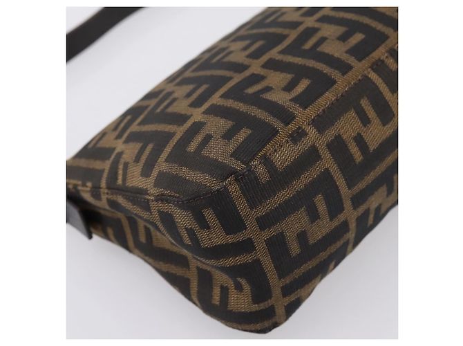 Borsa a tracolla FENDI Zucca Canvas Mamma Baguette Marrone Argento 8BR003 Auth BA14953V - vista 16
