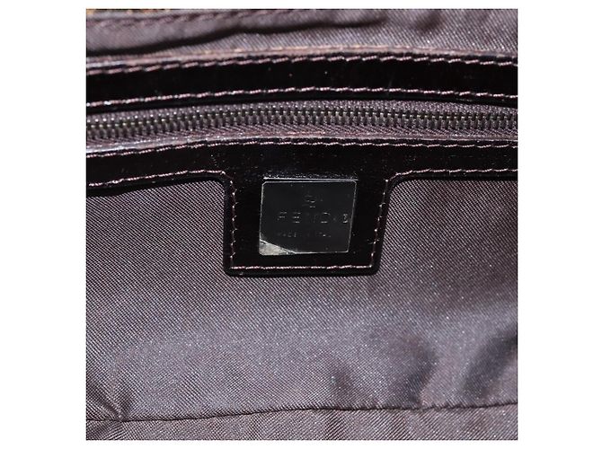 Borsa a tracolla FENDI Zucca Canvas Mamma Baguette Marrone Argento 8BR003 Auth BA14953V - vista 17