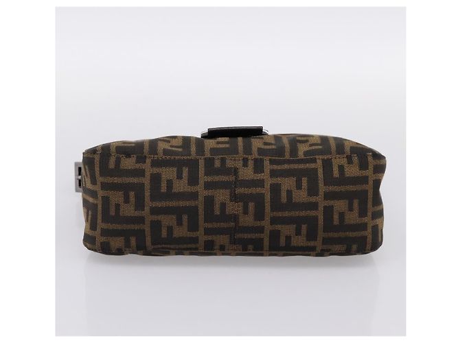 Borsa a tracolla FENDI Zucca Canvas Mamma Baguette Marrone Argento 8BR003 Auth BA14953V - vista 5