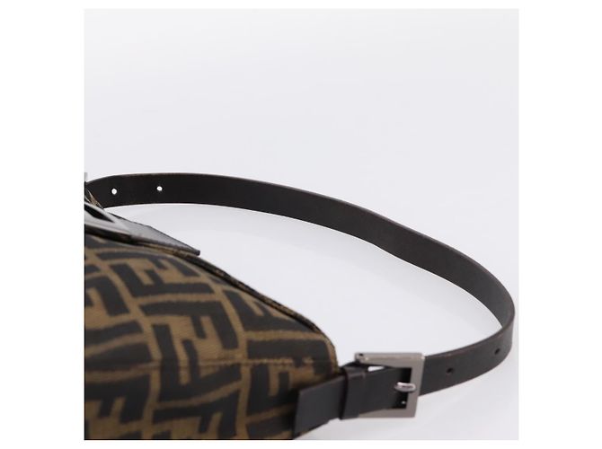 Borsa a tracolla FENDI Zucca Canvas Mamma Baguette Marrone Argento 8BR003 Auth BA14953V - vista 8