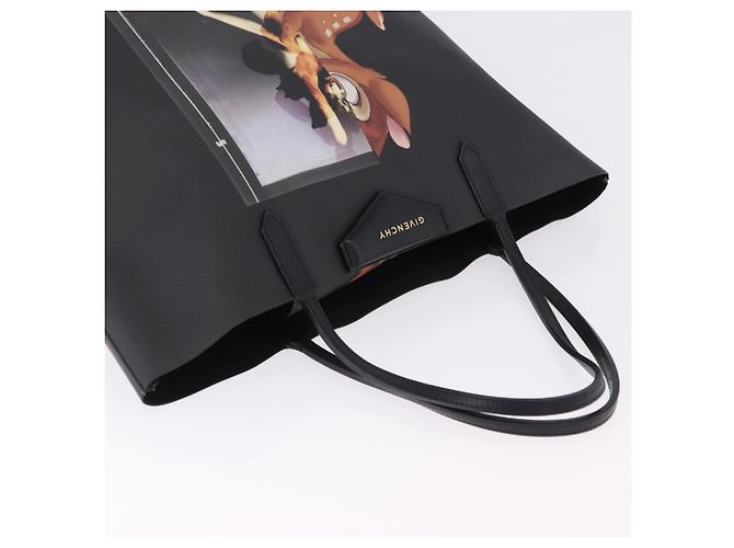 Borsa Tote GIVENCHY Bambi Disney Collaboration PVC Nero Oro Auth 195925A D'oro - vista 6