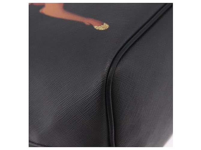 Borsa Tote GIVENCHY Bambi Disney Collaboration PVC Nero Oro Auth 195925A D'oro - vista 9