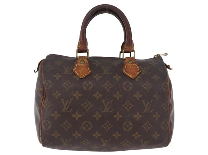 Borsa a mano LOUIS VUITTON Monogram Speedy 25 M41528 LV Auth 193349 Monogramma - vista 13