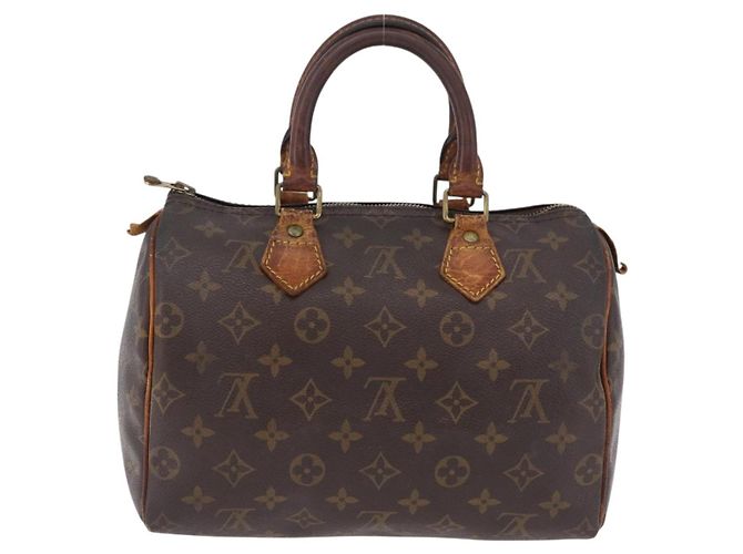 Borsa a mano LOUIS VUITTON Monogram Speedy 25 M41528 LV Auth 193349 Monogramma - vista 2