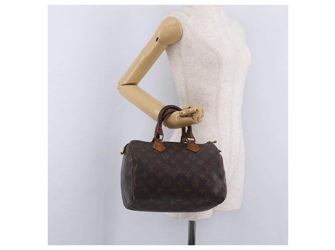 Borsa a mano LOUIS VUITTON Monogram Speedy 25 M41528 LV Auth 193349 Monogramma - vista 23