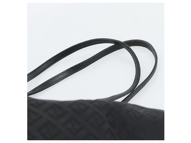 Borsa Tote FENDI Zucchino Canvas Nera 8BH074 Auth 196152 Nero - vista 8