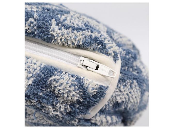 Borsa a mano Christian Dior Trotter Canvas pile Blue Auth 196270A - vista 10