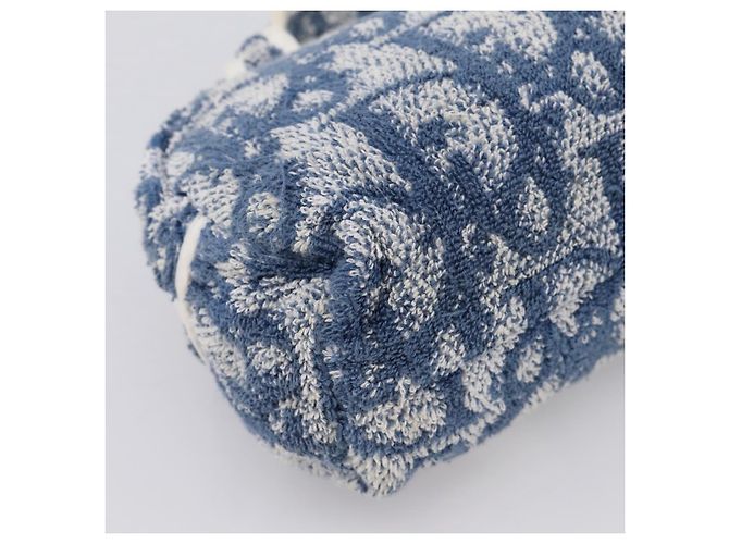 Borsa a mano Christian Dior Trotter Canvas pile Blue Auth 196270A - vista 16