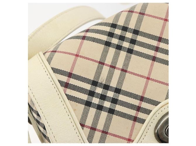 Borsa a tracolla BURBERRY Nova Check Canvas Beige Auth 195053 - vista 10