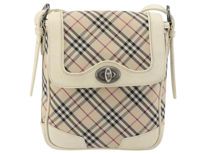 Borsa a tracolla BURBERRY Nova Check Canvas Beige Auth 195053 - vista 13