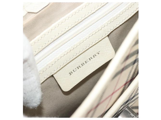 Borsa a tracolla BURBERRY Nova Check Canvas Beige Auth 195053 - vista 19