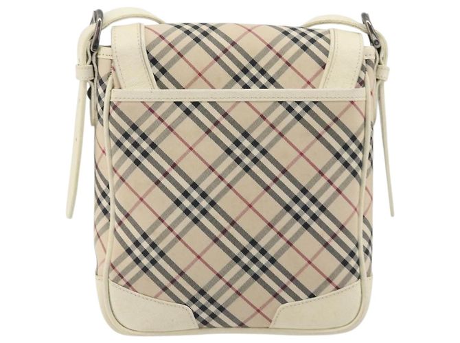 Borsa a tracolla BURBERRY Nova Check Canvas Beige Auth 195053 - vista 2