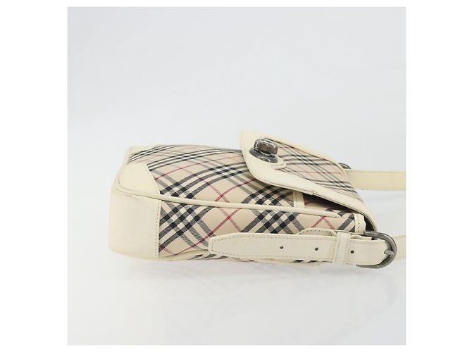 Borsa a tracolla BURBERRY Nova Check Canvas Beige Auth 195053 - vista 3