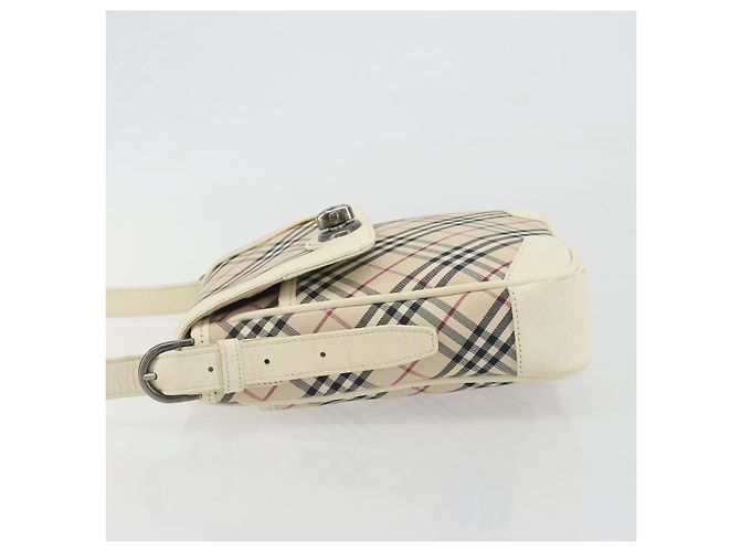 Borsa a tracolla BURBERRY Nova Check Canvas Beige Auth 195053 - vista 4