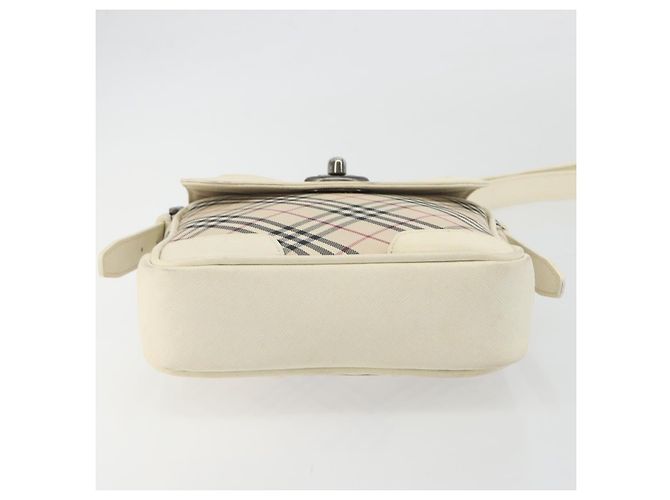 Borsa a tracolla BURBERRY Nova Check Canvas Beige Auth 195053 - vista 5