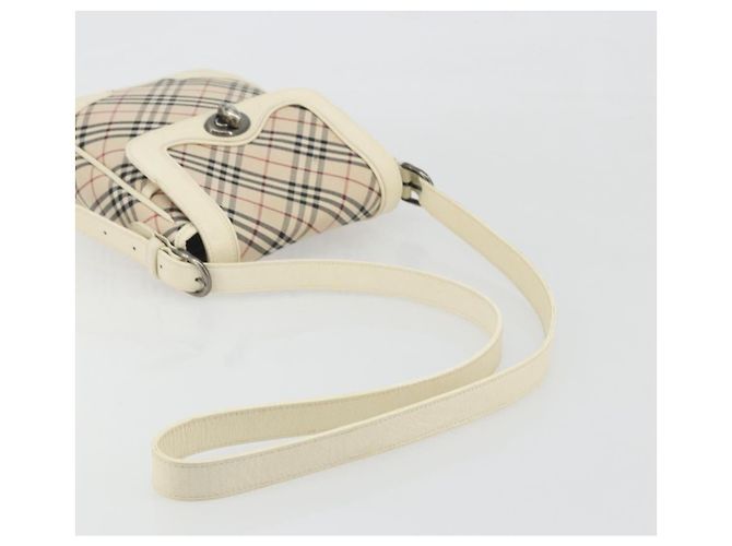 Borsa a tracolla BURBERRY Nova Check Canvas Beige Auth 195053 - vista 7