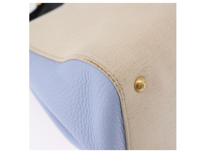Borsa FENDI Canvas 2way Beige Silver Auth 195971A Argento - vista 18