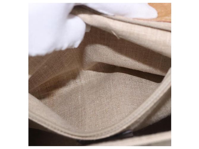 Borsa FENDI Canvas 2way Beige Silver Auth 195971A Argento - vista 26