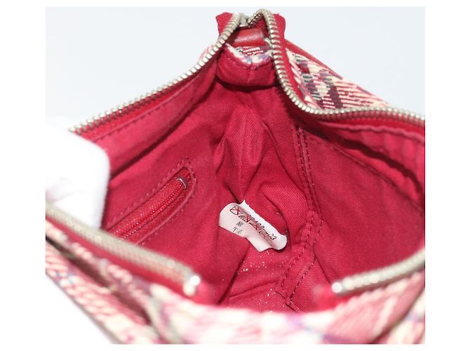 Borsa a tracolla BURBERRY Nova Check Blue Label in tela rossa e argento autentica 195702A Rosso - vista 17