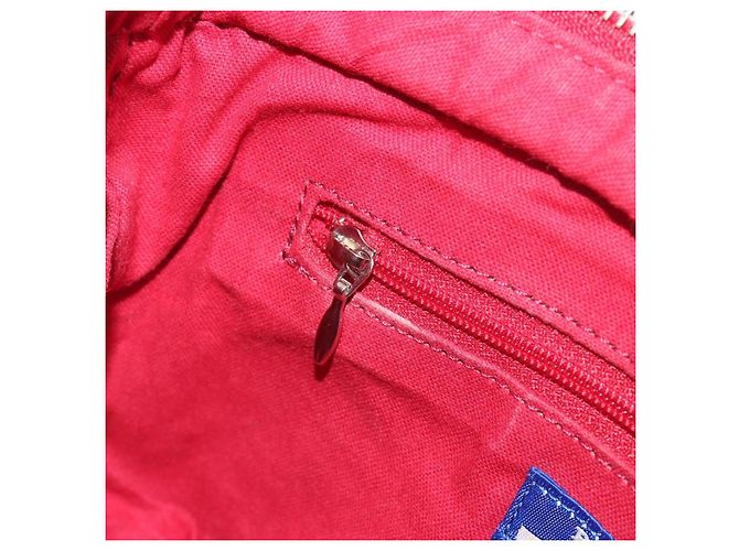 Borsa a tracolla BURBERRY Nova Check Blue Label in tela rossa e argento autentica 195702A Rosso - vista 19