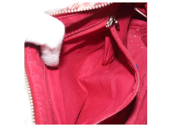Borsa a tracolla BURBERRY Nova Check Blue Label in tela rossa e argento autentica 195702A Rosso - vista 20