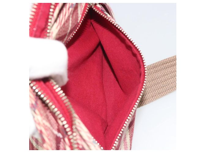 Borsa a tracolla BURBERRY Nova Check Blue Label in tela rossa e argento autentica 195702A Rosso - vista 21