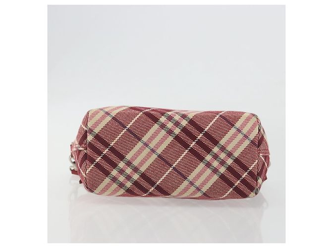 Borsa a tracolla BURBERRY Nova Check Blue Label in tela rossa e argento autentica 195702A Rosso - vista 5
