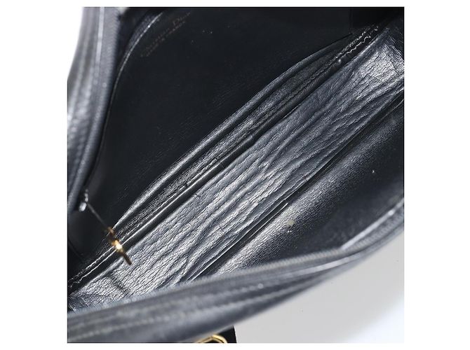 Borsa Tote Christian Dior Pelle Nero Oro Auth 195576A D'oro - vista 12