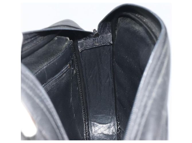Borsa Tote Christian Dior Pelle Nero Oro Auth 195576A D'oro - vista 19