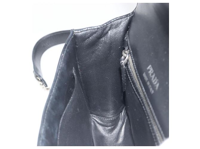 Borsa a tracolla con catena PRADA pelle Saffiano Rosa Argento Auth 195095A - vista 24