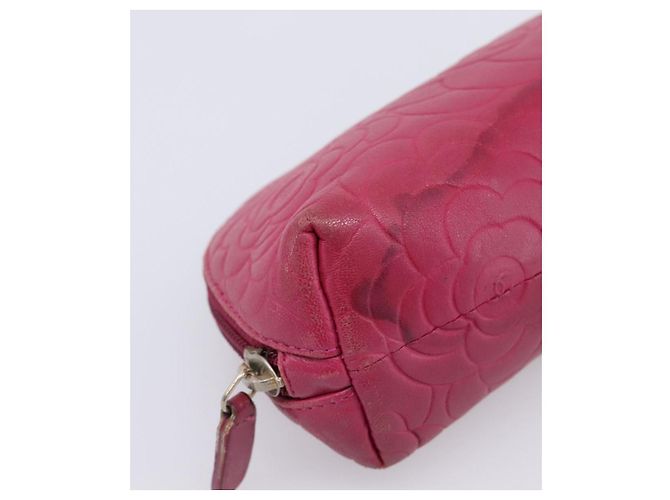 CHANEL Camelia Tasche Leder Rosa Goldton CC Auth 194298 Pink - Ansicht 14