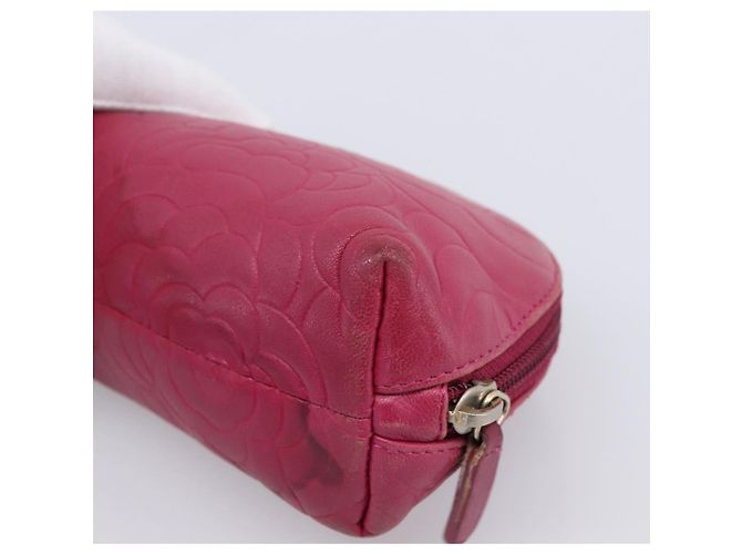 CHANEL Camelia Tasche Leder Rosa Goldton CC Auth 194298 Pink - Ansicht 15