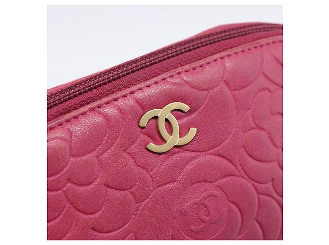CHANEL Camelia Tasche Leder Rosa Goldton CC Auth 194298 Pink - Ansicht 17