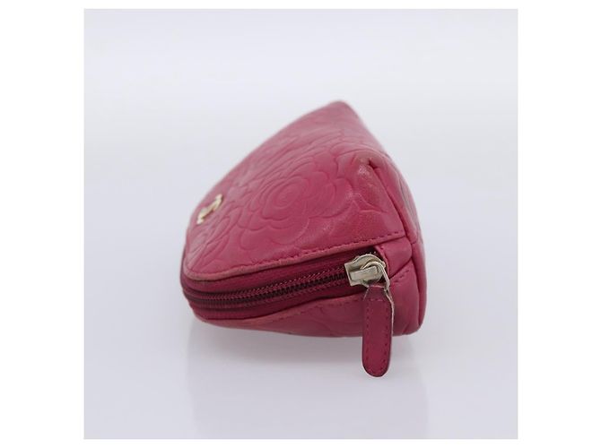 CHANEL Camelia Tasche Leder Rosa Goldton CC Auth 194298 Pink - Ansicht 3