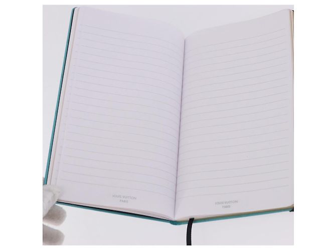 LOUIS VUITTON ™ Monogram Notebook MM Jane Light Blue LV Auth gh2275M Bleu clair - vue 10