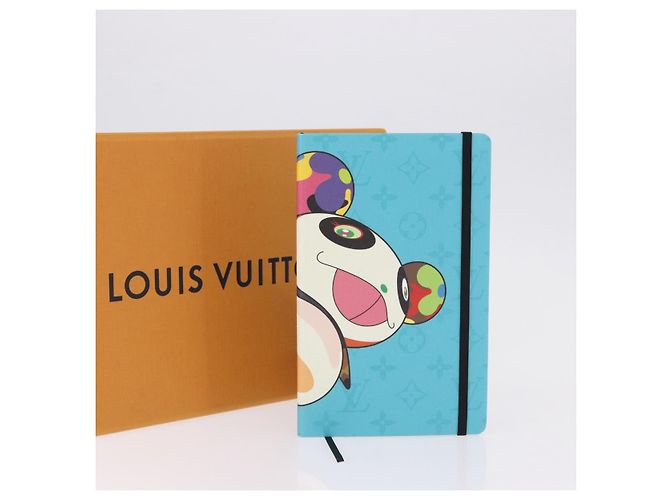 LOUIS VUITTON ™ Monogram Notebook MM Jane Light Blue LV Auth gh2275M Bleu clair - vue 12