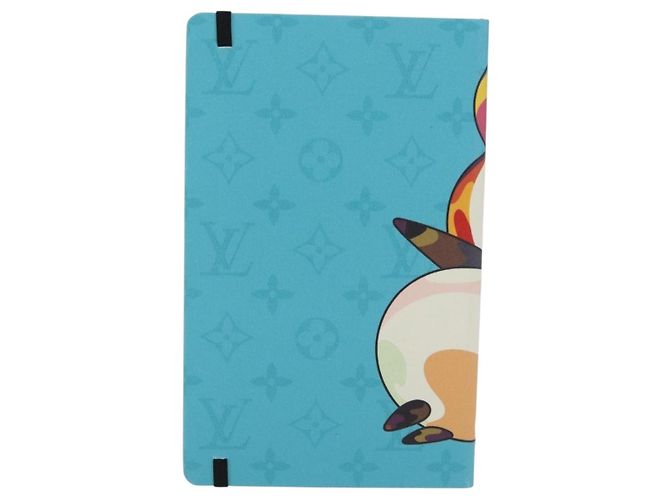 LOUIS VUITTON ™ Monogram Notebook MM Jane Light Blue LV Auth gh2275M Bleu clair - vue 2